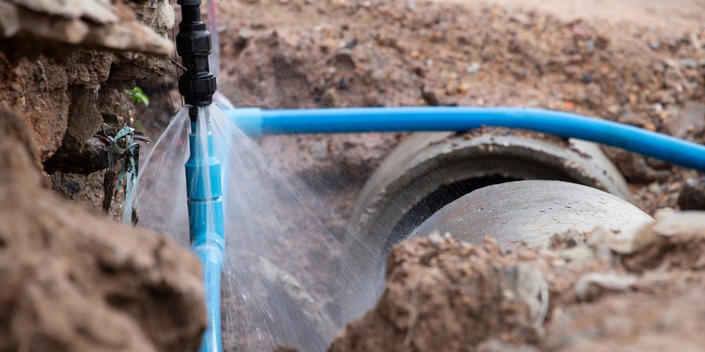 significant leak in a main water line
