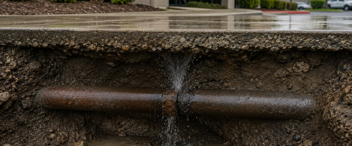 commercial underground leak