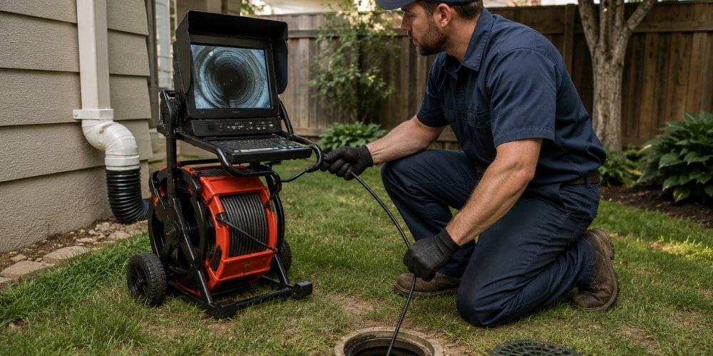 operating a sewer camera inspection system