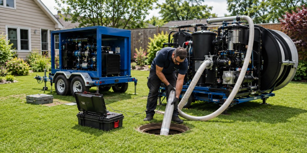 professional trenchless pipe relining operation