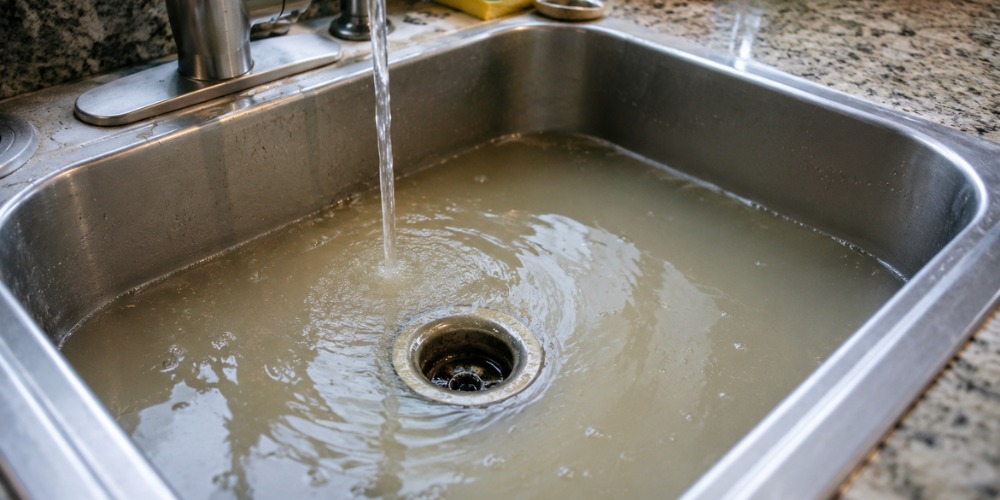 kitchen sink draining slowly