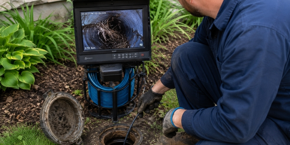 feeding a fiber-optic camera